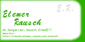 elemer rausch business card